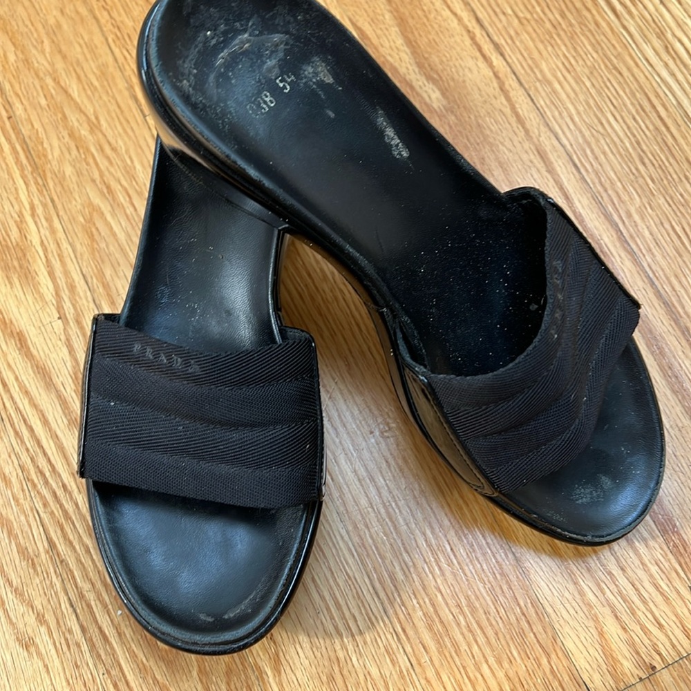 Prada patent slides size 8